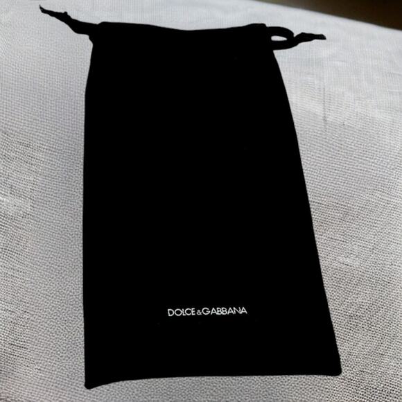 Dolce & Gabbana Authentic Black Microfiber Drawstring Bag - Picture 1 of 6